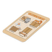 Niedliche und lustige Katzen in Kisten Magnet (Linke Seite)