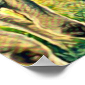 Niedliche und lustige Kuh, abstrakt Poster (Ecke)