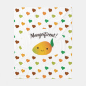 Niedliche und lustige Mangoificent Mango Fleecedecke (Vorderseite)