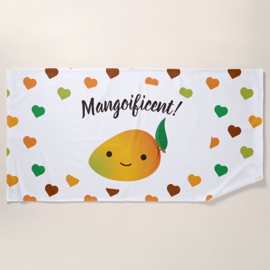 Niedliche und lustige Mangoificent Mango Strandtuch (Vorderseite)