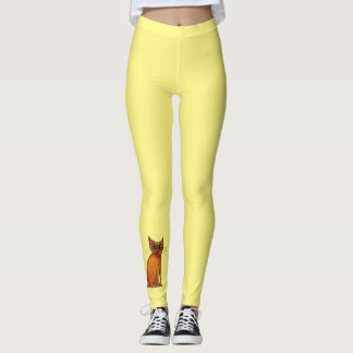 Niedliche und lustige Orange Cat Leggings