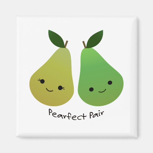 Niedliche und lustige Pearfect Pair Birnen Magnet (Vorne)