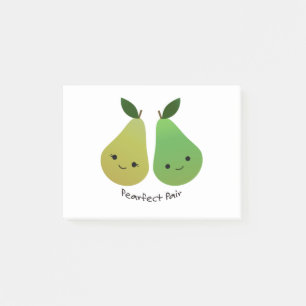 Niedliche und lustige Pearfect Pair Birnen Post-it Klebezettel