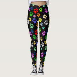 Niedliche und lustige Pet Paws Print Pattern Leggings