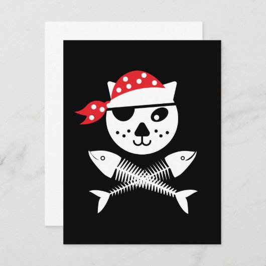 Niedliche und lustige Piratenkatze (Vorne/Hinten)