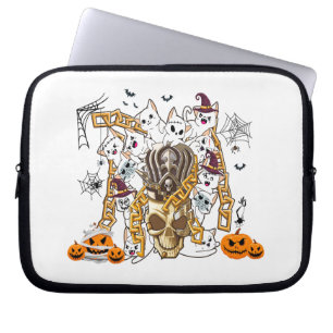 Niedliche und lustige Spooky-böse Katzen Laptopschutzhülle