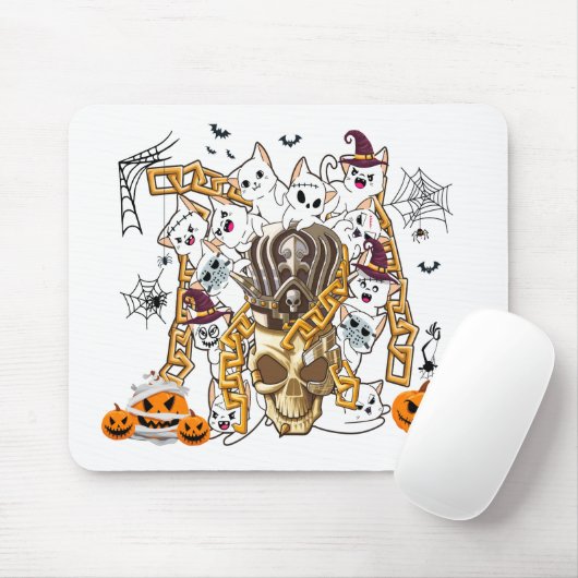 Niedliche und lustige Spooky-böse Katzen Mousepad (Mit Mouse)