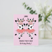 Niedliche und lustige tanzende Kühe - Kindergeburt (Stehend Vorderseite)