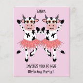 Niedliche und lustige tanzende Kühe - Kindergeburt (Vorderseite)