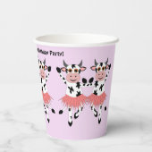 Niedliche und lustige tanzende Kühe Pappbecher (Rückseite)