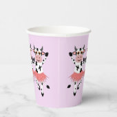 Niedliche und lustige tanzende Kühe Pappbecher (Rechts)