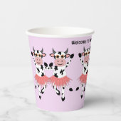 Niedliche und lustige tanzende Kühe Pappbecher (Vorderseite)