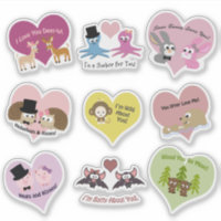 Niedliche und lustige tierische Lieben Set mit Sti