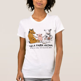 Niedliche und lustige Umarmung ein Vieh T-Shirt