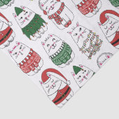 Niedliche und lustige Weihnachtskatze Seidenpapier (Detail)