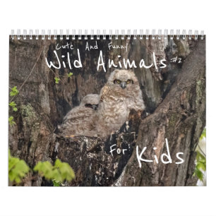 Niedliche und lustige Wildtiere für Kinder #2 Kalender
