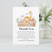 Niedliche und lustige Woodland Animals Kinderdusch Dankeskarte (Stehend Vorderseite)