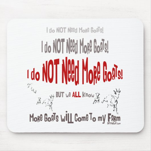 Niedliche und lustige Ziegenmousepad Mousepad (Vorne)