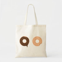 Niedliche und lustige zwei Donuts Design Tasche