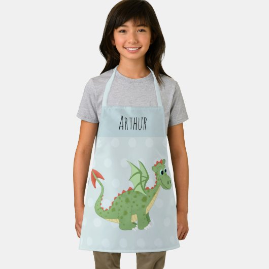 Niedliche und magische Kinder des grünen Drachens Schürze (Insitu)