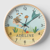 Niedliche und magische Meerjungfrauen Uhr (Vorderseite)