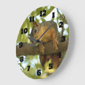Niedliche und merkwürdige Eichhörnchenfotografie Große Wanduhr (Winkel)
