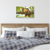 Niedliche und merkwürdige Eichhörnchenfotografie Leinwanddruck (Insitu (Schlafzimmer))
