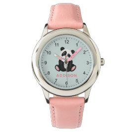 Niedliche und Minimalistische Panda Bärenkinder Armbanduhr