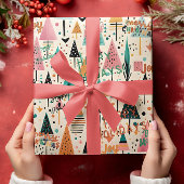 Niedliche und moderne Formen Weihnachtswackelpapie Geschenkpapier