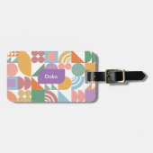 Niedliche und moderne geometrische Monogramm Gepäckanhänger (Vorderseite horizontal)