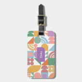 Niedliche und moderne geometrische Monogramm Gepäckanhänger (Vorderseite vertikal)