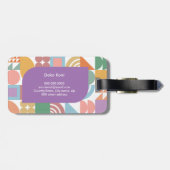 Niedliche und moderne geometrische Monogramm Gepäckanhänger (Rückseite horizontal)