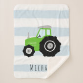 Niedliche und moderne Grüne Bauerntragnehmer Kinde Sherpadecke (Vorderseite)