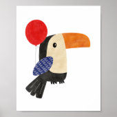 Niedliche und moderne handGezeichnet Toucan Kinder Poster (Vorne)