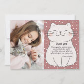 Niedliche und moderne Küche mit Foto zum Geburtsta Dankeskarte (Vorderseite)