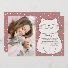 Niedliche und moderne Küche mit Foto zum Geburtsta Dankeskarte