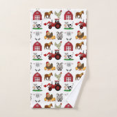 Niedliche und moderne Landtiere Mustertierstall Badhandtuch Set (Handtuch)