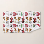 Niedliche und moderne Landtiere Mustertierstall Badhandtuch Set (Handtuch)
