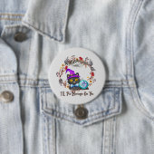 Niedliche und Punny Witch Cat Button (Beispiel)