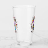 Niedliche und Punny Witch Cat Glas (Links)