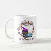 Niedliche und Punny Witch Cat Kaffeetasse (Links)