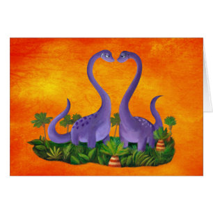 Niedliche und romantische Dinosaurier