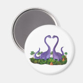 Niedliche und romantische Dinosaurier Magnet (Vorderseite/Rückseite)