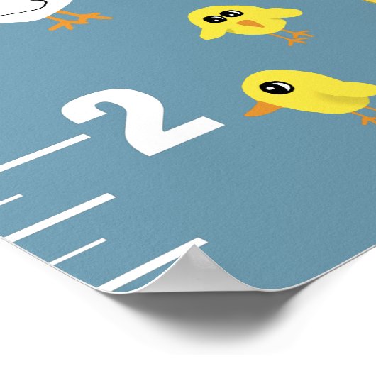 Niedliche und rustikale Wachstumstabelle für Boys Poster (Ecke)