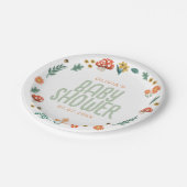 Niedliche und rustikale Waldlandschafts-Kinderdusc Pappteller (Schrägansicht)