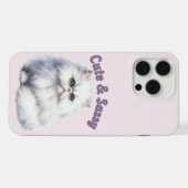 Niedliche und sassy persische Katze iPhone Hülle (Rückseite (Horizontal))