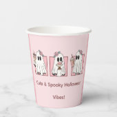 Niedliche und scharfe Halloween-Papiertüten - Kawa Pappbecher (Rückseite)