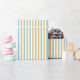Niedliche und schicke, warme Gelb- und Baby-Blue-S Geschenkpapier