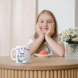 Niedliche und schwache Katze Kaffeetasse