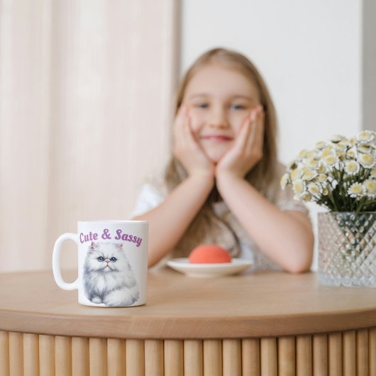 Niedliche und schwache Katze Kaffeetasse